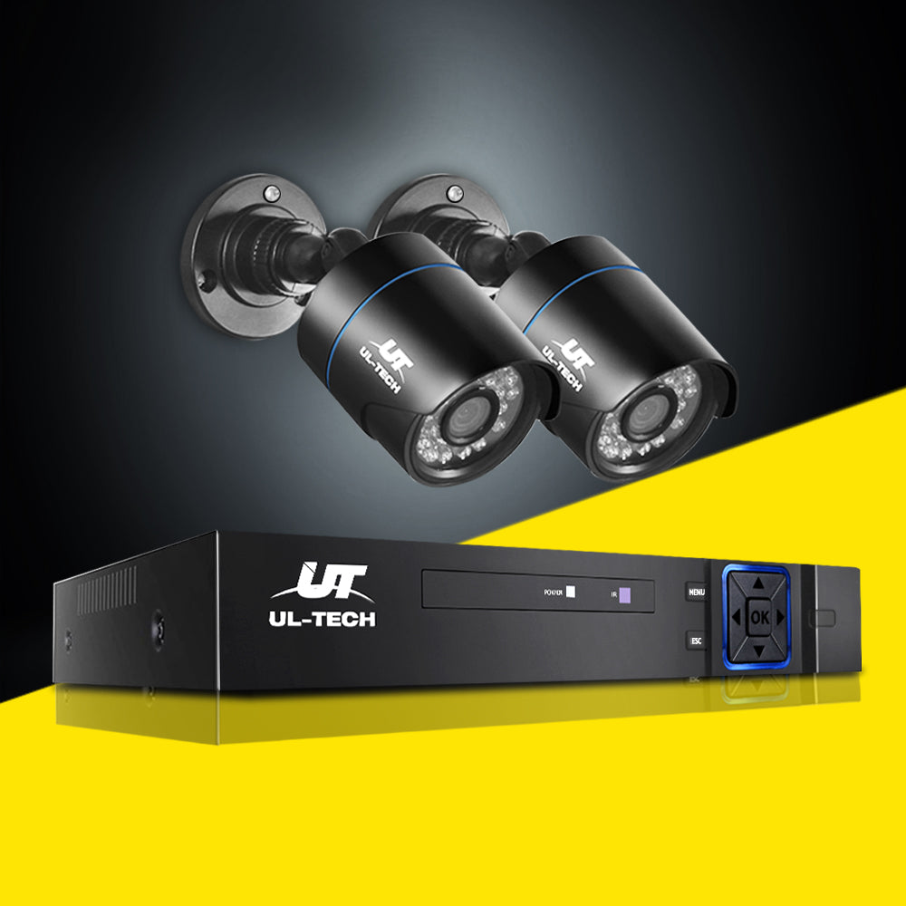 UL-Tech 4CH CCTV System with 2 1080p Cameras