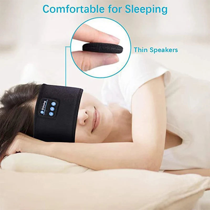 Wireless Bluetooth Headband Headphones with HD Stereo Speakers and Eye Mask for Sleeping