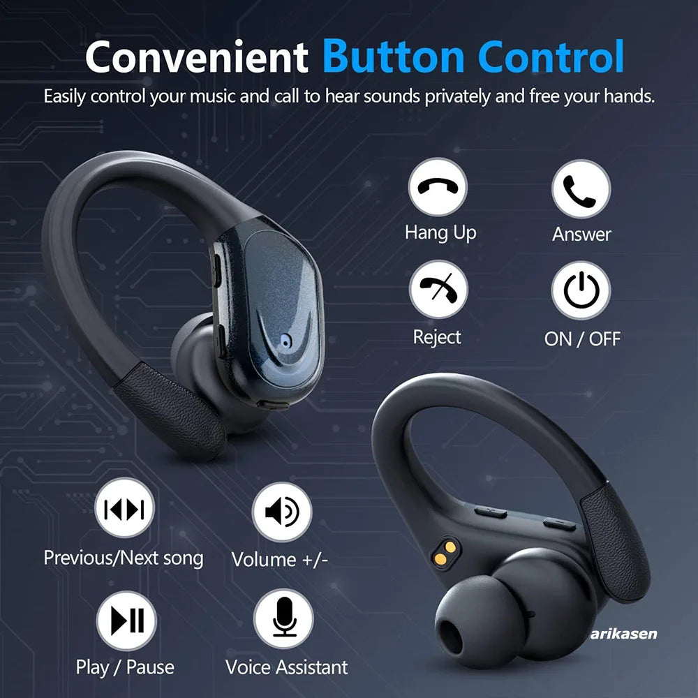 Wireless Earbuds Sport Bluetooth 5.3 Headphones with Noise Cancelling