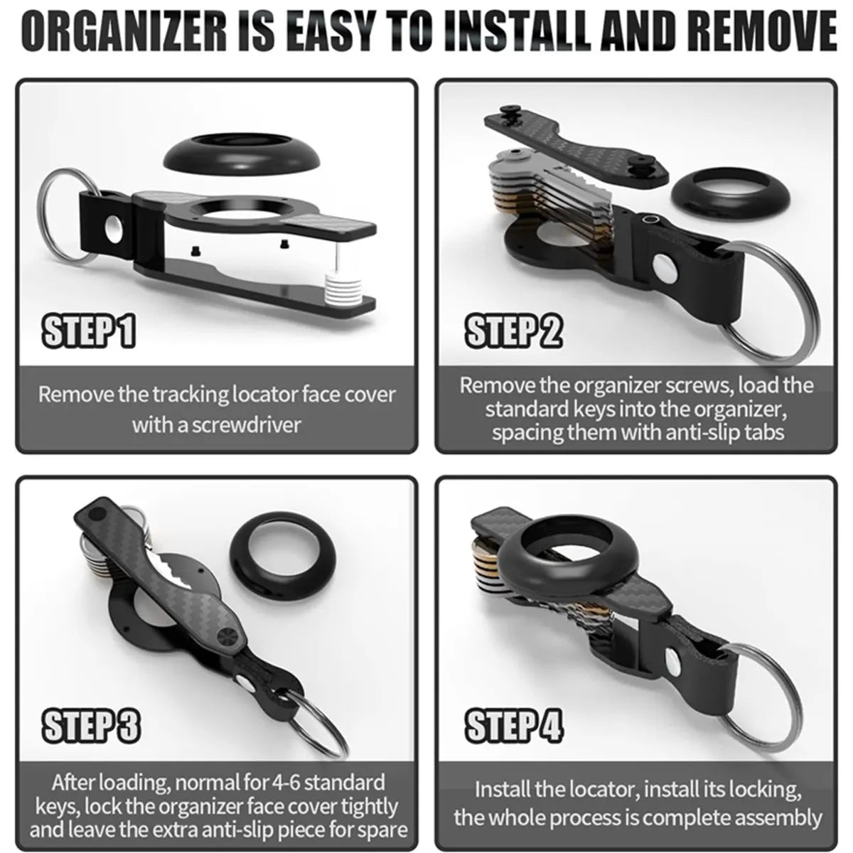 Anti-Lost Metal Keychain with Airtag