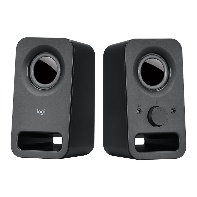 Logitech Z150 2.0 Stereo Speakers, 6W Compact Design with Easy Power, Volume, Headphone, and Aux Access