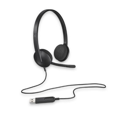 Logitech H340 USB Headset with Noise-Cancelling Mic, Comfortable Design for Windows, Mac, and Chrome