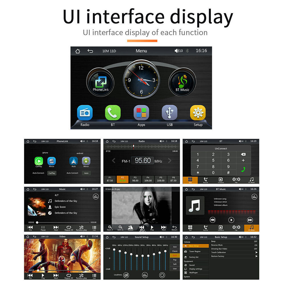7" Wireless Apple CarPlay & Android Auto Touchscreen Car Stereo with Rear View Camera