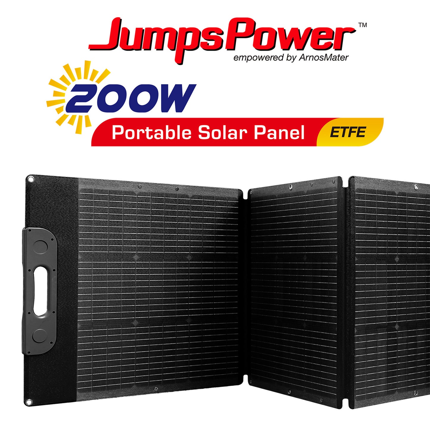 JumpsPower 200W Portable Solar Panel - Foldable Solar Charger for Camping & Outdoor Adventures