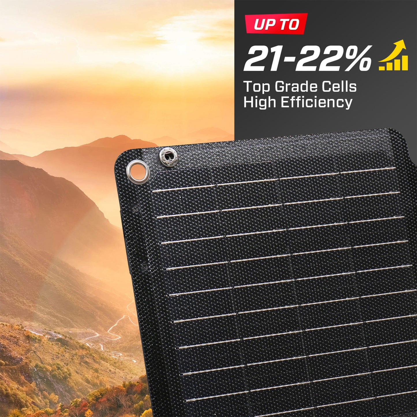 JumpsPower 200W Portable Solar Panel - Foldable Solar Charger for Camping & Outdoor Adventures