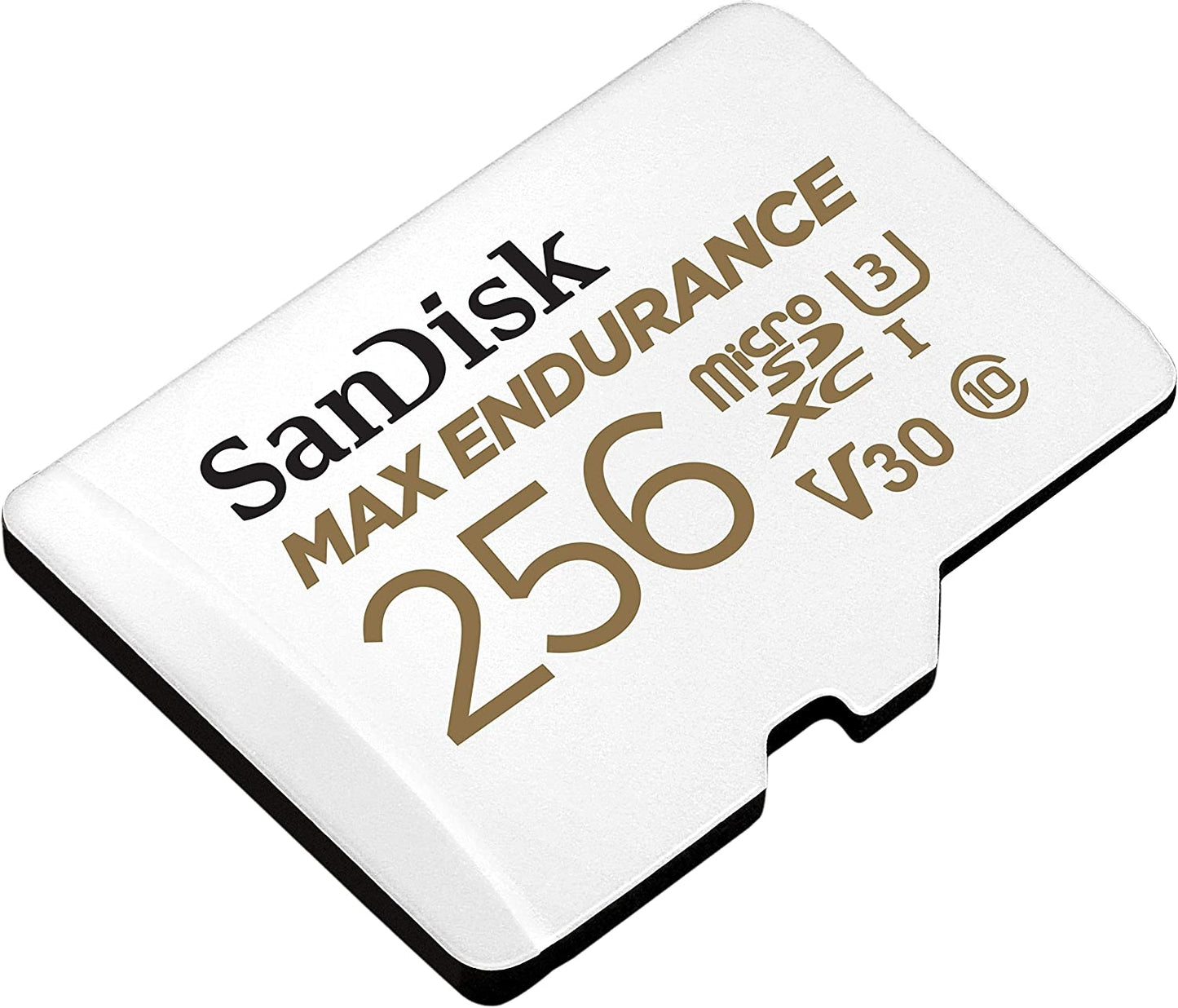 SanDisk MAX ENDURANCE microSDXC Card 256GB (120,000 hrs) UHS-I C10 U3 V30, 100MB/s Read, 40MB/s Write, with SD Adapter (SDSQQVR-256G-GN6IA)