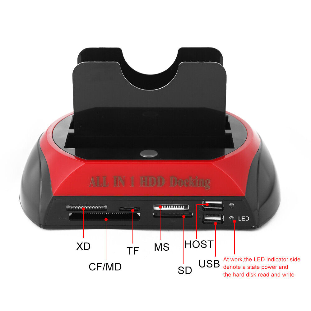 Premium 2.5" / 3.5" IDE/SATA Dual HDD Docking Station with Backup & Cloning Function