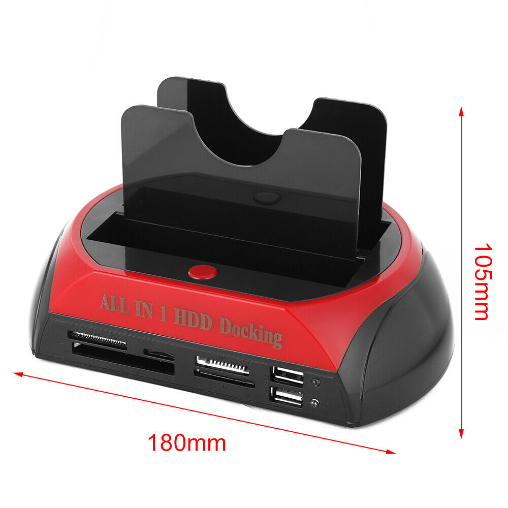 Premium 2.5" / 3.5" IDE/SATA Dual HDD Docking Station with Backup & Cloning Function