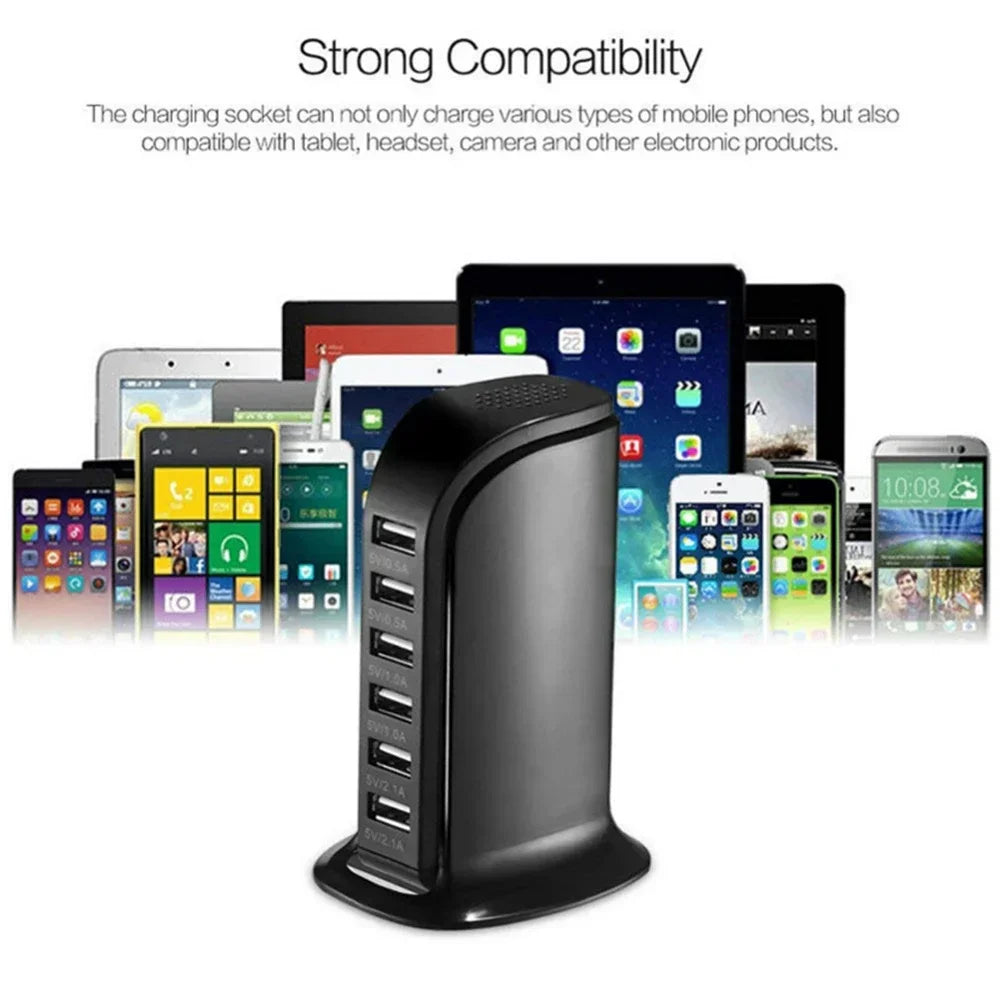 Fast Multi 6 USB Quick Charging Dock Station