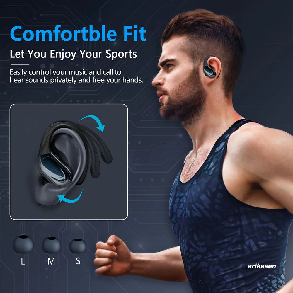 Wireless Earbuds Sport Bluetooth 5.3 Headphones with Noise Cancelling