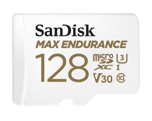 SanDisk 128GB MAX High Endurance microSDHC™ Card – Reliable, Durable, and Fast for Continuous Footage