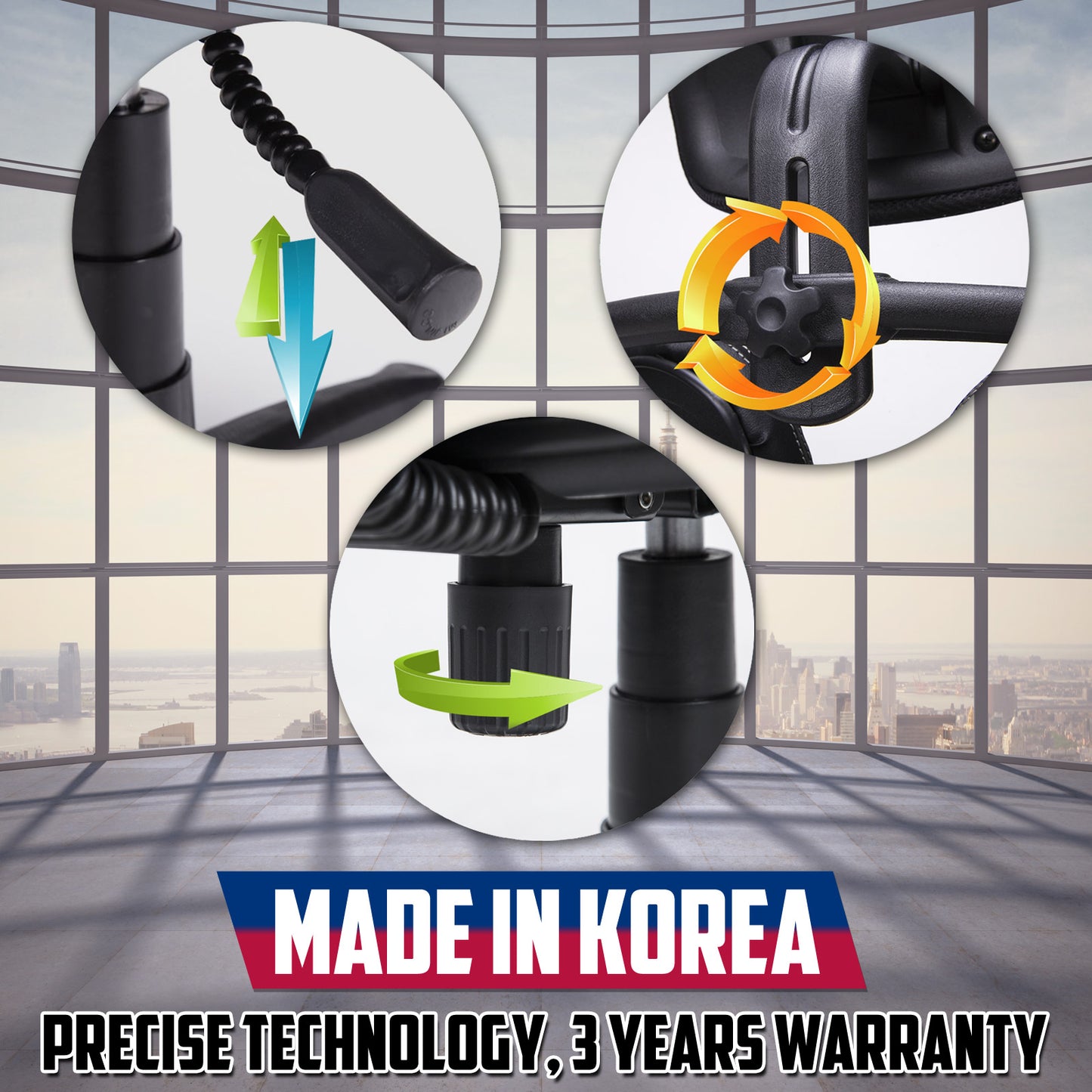 Ergonomic Korean Office Chair Superb Black