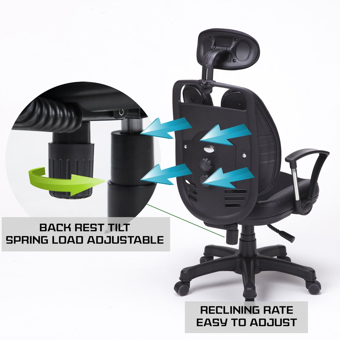 Ergonomic Korean Office Chair Superb Black