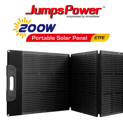JumpsPower 200W Portable Solar Panel - Foldable Solar Charger for Camping & Outdoor Adventures