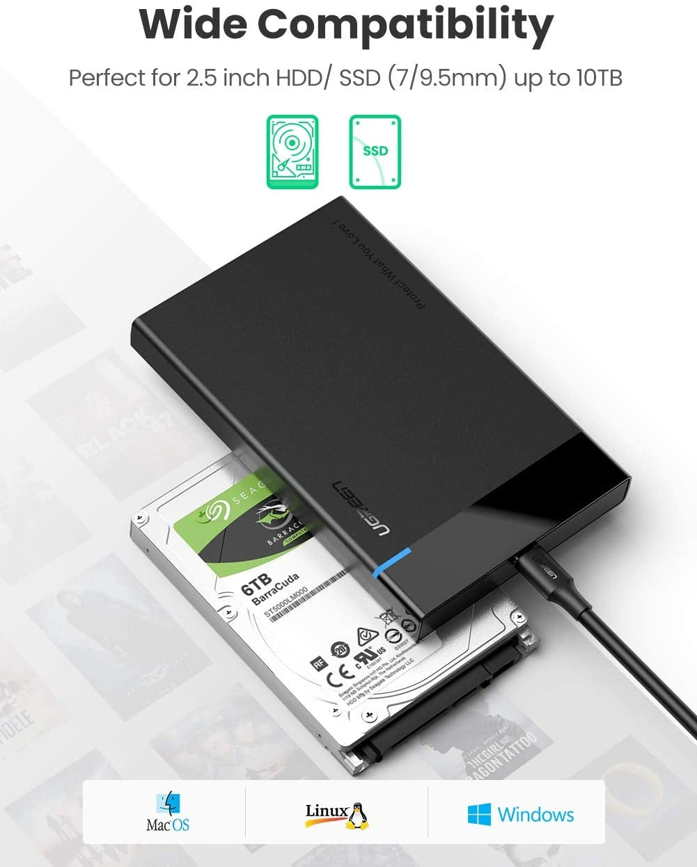 UGREEN USB-C 2.5-inch Hard Drive Box