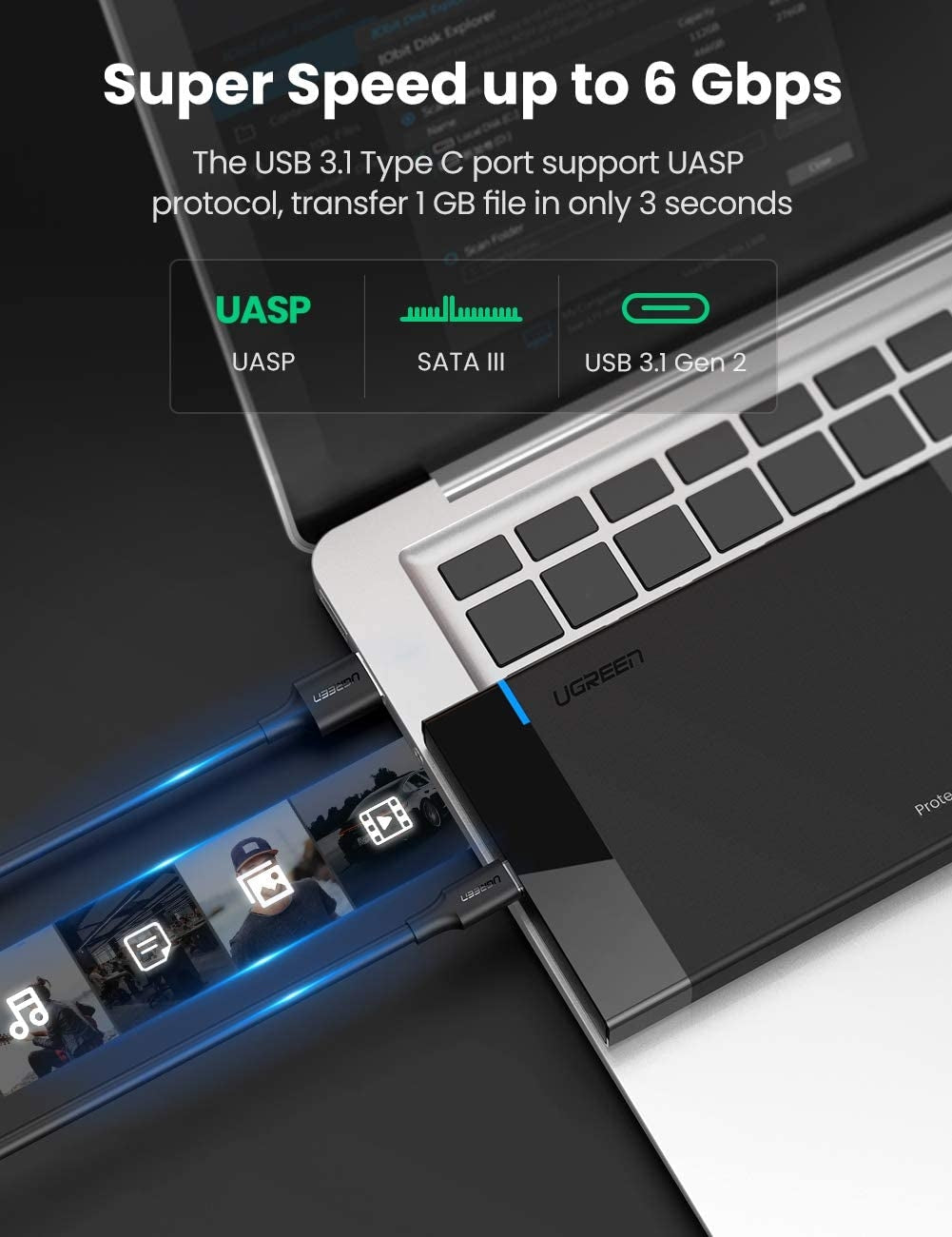 UGREEN USB-C 2.5-inch Hard Drive Box