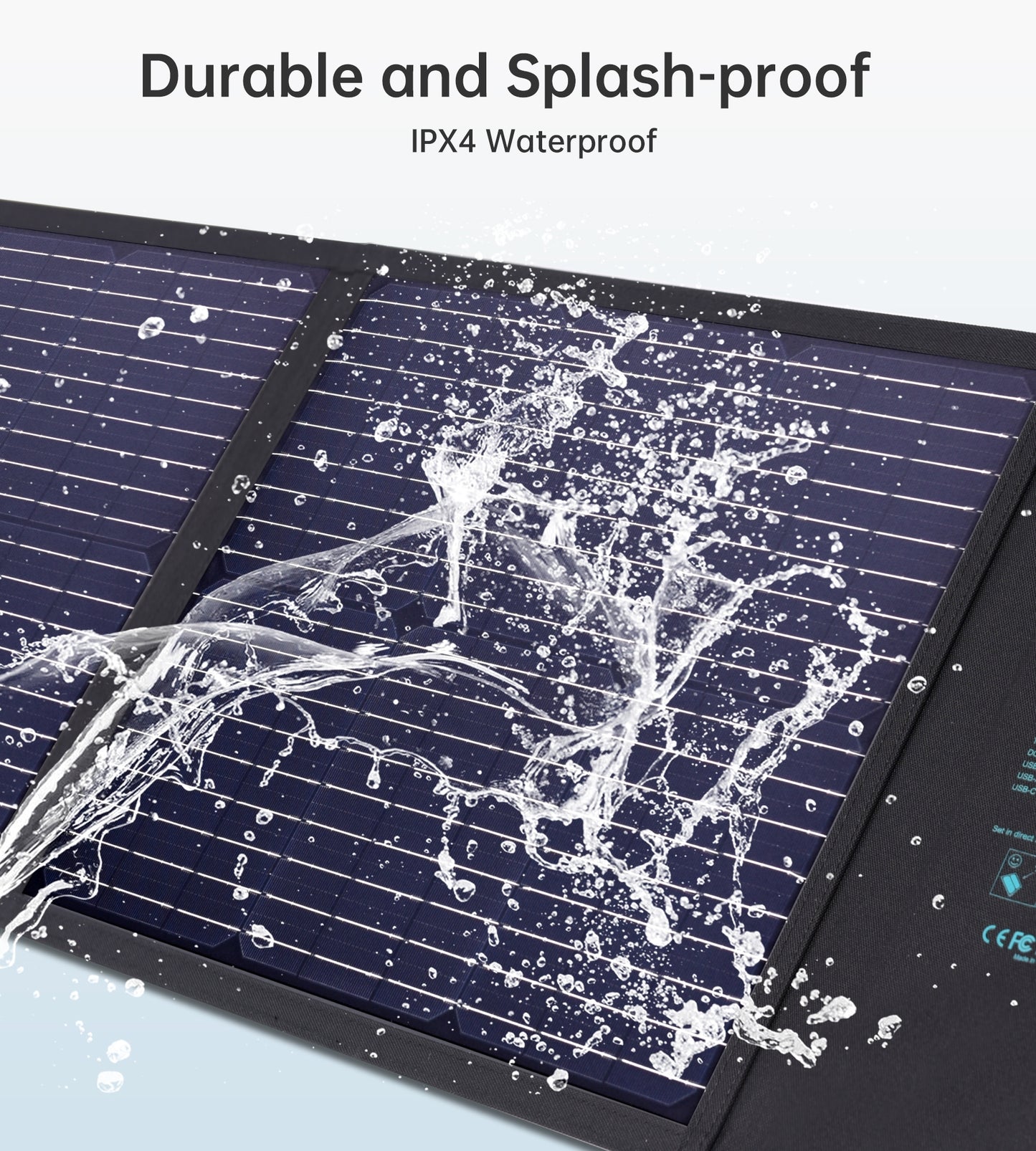 Choetech 100W Portable Solar Panel with USB Charger - Ideal for Hikers and Outdoor Enthusiasts