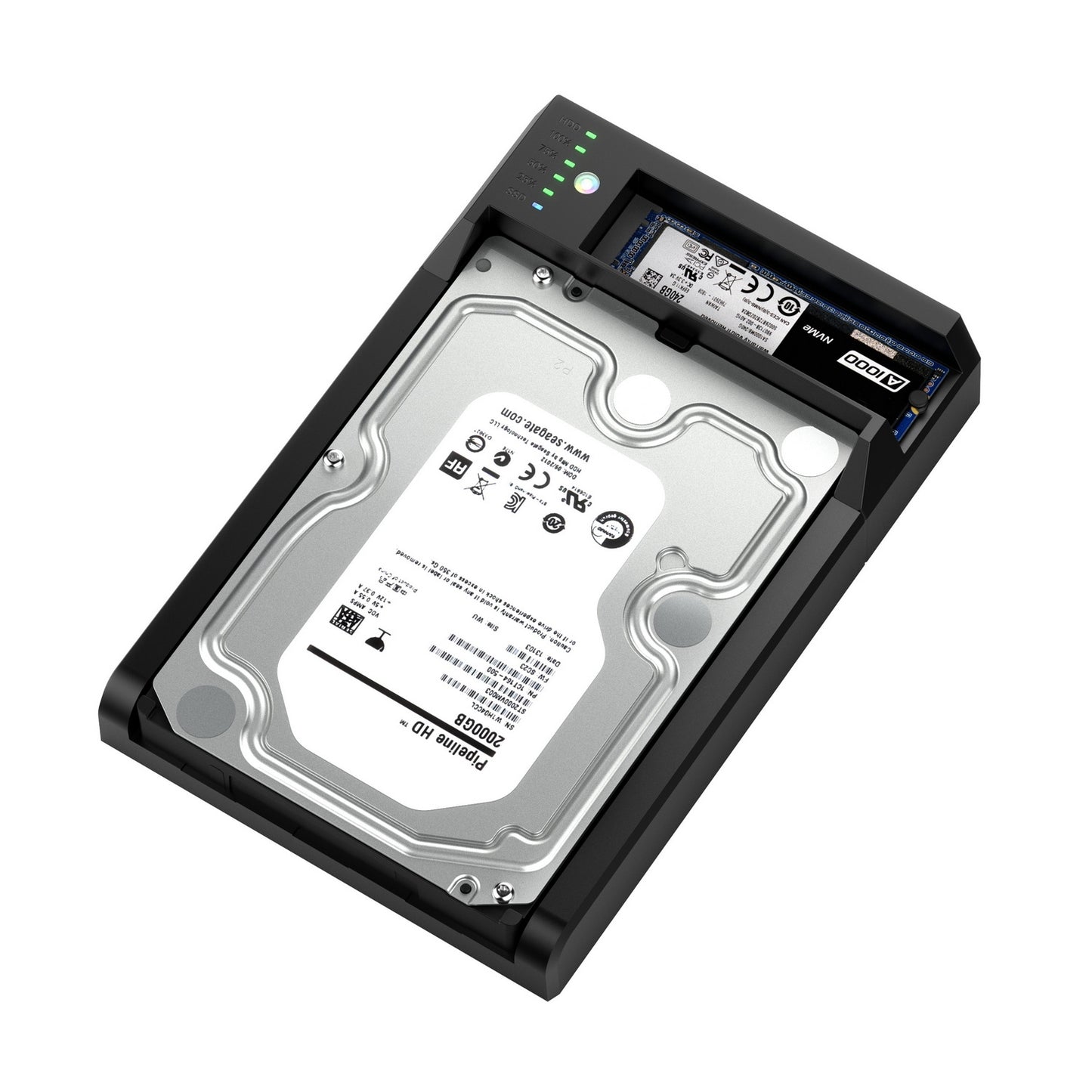 SD570 USB Docking Station for NVMe M.2 & SATA Drives – Dual Slot | 10Gbps Transfer Speed | Offline Clone Support
