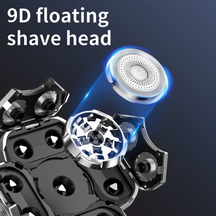 Digital Display 9-Blade Rechargeable Electric Shaver