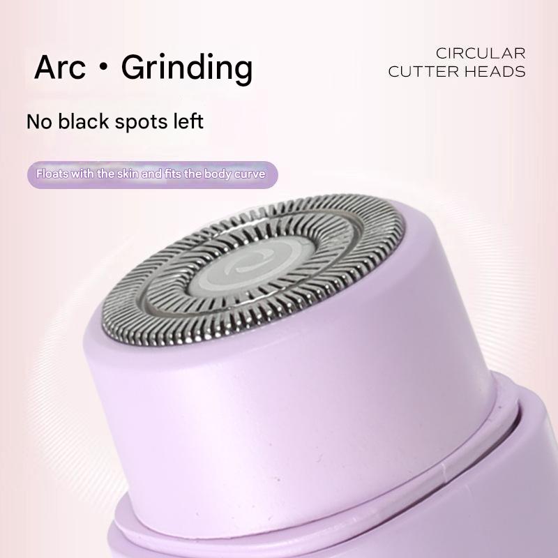 Purple Portable Wireless Electric Hair Remover – Dual-Head Mini Shaver for Women