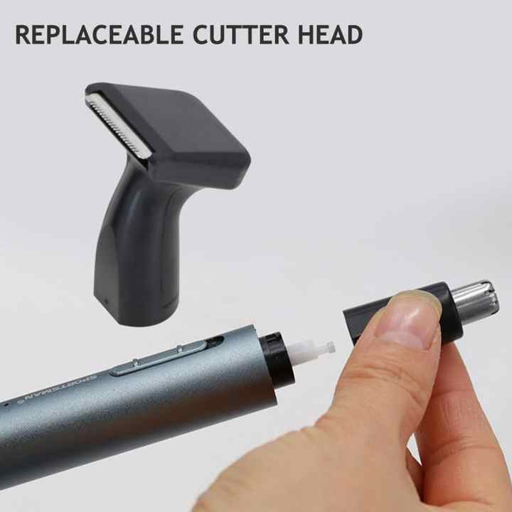 Electric Nose Hair Trimmer with Sideburn Cutter | 360° Precision Grooming Tool
