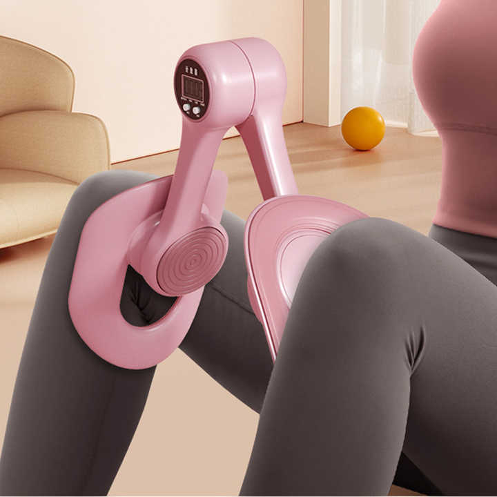 Pink Adjustable Pelvic Floor Muscle Trainer with Smart Counter - Postpartum Recovery Tool